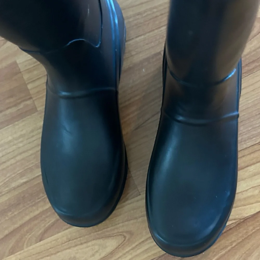 Polo by Ralph Lauren Black Rain & Snow Boots with White Polo Logo